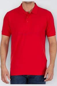 <b>Red</b> men’s half sleeve <b>polo</b> T-<b>shirts</b> wholesale high-quality 100% cotton breathable embroidered plain solid knitted design - Product Image 2