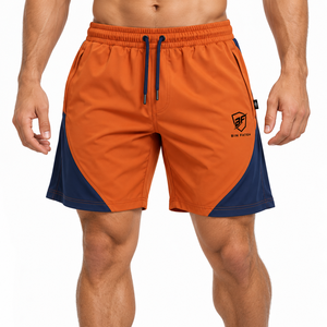 Men Gym Shorts Solid Vintage Style Drawstring Closure <b>Built</b> Lightweight Fabric Moisture Management High Quality Exercise - Product Image 1