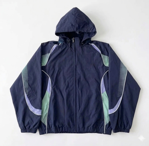 High Quality Custom Logo Jogging Nylon Tracksuit <b>Set</b> Men Windbreaker streetwear Two Piece Wind Jacket and Track Pants Outfit - Product Image 2
