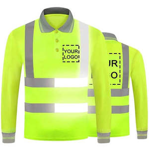 High Visibility Reflective Safety <b>Work</b> Shirt Long Sleeve Industrial <b>Construction</b> Uniform - Product Image 3