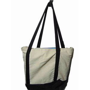 Eco-Friendly Reusable Cotton Canvas Tote <b>Bag</b> with <b>Long</b> Handles Custom Printed Modern Geometric Pattern Durable Lightweight - Product Image 2