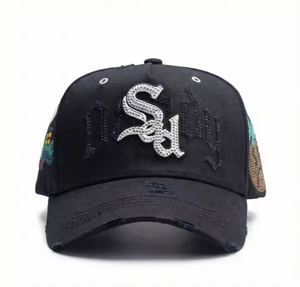 Casquette de baseball de luxe 5 panneaux de haute qualité pour hommes, brodée, à large bord, style streetwear, couvre-chef élégant - Product Image 2