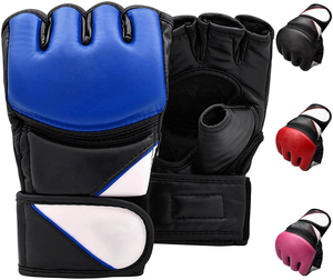 Gants de boxe en cuir pour adultes, gants d'entraînement MMA, sangle de poignet réglable, équipement d'arts martiaux antidérapant - Product Image 5