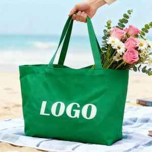 Bolsa de lona de algodón ecológica para el Día de la Tierra con logotipo y tamaño personalizados, ideal para compras y viajes - Product Image 4
