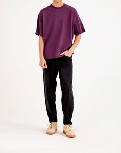 Ropa para Hombre, Fabricante Pakistaní, Camisetas al por Mayor, Camiseta Morada Extra Grande con Cuello Redondo, Camiseta Morada Informal - Product Image 3