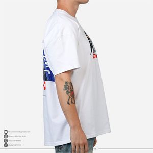 T-shirt Oversize 100% Coton Grammage Lourd, Couleur et Taille Personnalisables, avec Écusson 'Pump Cover', Épaules Tombantes, Style Streetwear, Mawra Logo Personnalisé - Product Image 3