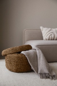 ตะกร้าหญ้าทะเลพร้อมฝาสาน ตะกร้าเก็บของทำมือ ขายส่ง เป็นมิตรกับสิ่งแวดล้อม ผลิตในเวียดนาม - Product Image 6