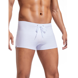 Short de bain noir uni pour homme, taille mi-haute, cordon de serrage, séchage rapide, écologique, respirant, en toile, décontracté, pour la plage en été - Product Image 4