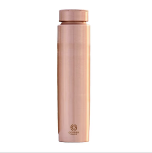 Bouteille d'eau en cuivre martelé écologique avec paille, grande capacité, design minimaliste - Product Image 1