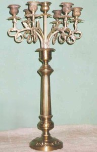 Ornate Brass <b>Candelabra</b> Fancy Seven Arm Candle Holder Durable Home Decoration Centerpiece - Product Image 3