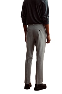 Pantalones ajustados a medida de tendencia superior para hombre, Sarga de poliéster y viscosa, pantalones de marca personalizados ODM y OEM a precio de mercado mayorista - Product Image 4