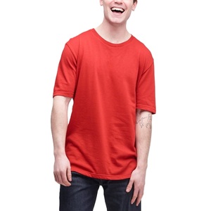 Men's 100% Cotton T-Shirts Solid Crewneck with 170GSM Breathable Jersey Regular Fit for Gym Workout Customizable <b>Logo</b> - Product Image 1