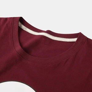 T-shirts pour hommes personnalisés en coton biologique 100% tricoté à col rond, sans minimum de commande, grandes tailles, respirants, imprimés numériquement avec votre logo - Product Image 3