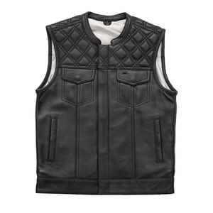 Gilet de moto en cuir de vachette personnalisé pour homme, style course, qualité supérieure, respirant, sans manches, OEM 2026 - Product Image 1