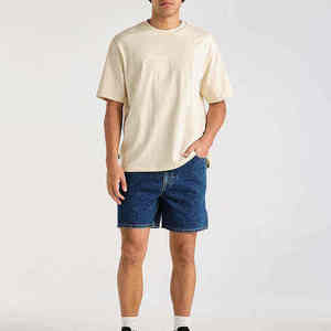 Shorts en jean pour homme, coupe droite, classiques, en coton, coupe régulière, pour l'été, décontractés, séchage rapide, respirants, couleur personnalisée - Product Image 4