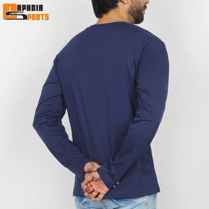 Wholesale Men Full Sleeve T Shirt Blank Casual Custom Tshirts With Custom Label Plain 270 GSM Long Sleeve Tee Shirt - Product Image 4