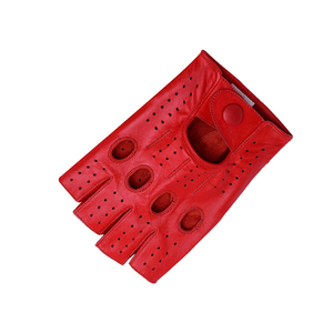 New Arrival Red Black Pure Leather Fashion Driving Dressing Gloves Sheep Skin Leather Dressing Gloves Brown Sheepskin Leather - Product Image 5