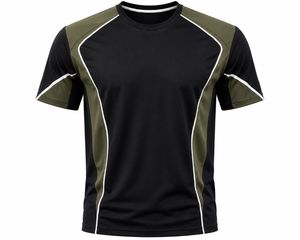 Camiseta Deportiva Azul Marino para Hombre, Manga Corta, Cuello Redondo, Secado Rápido, Corte Regular, Tejido de Poliéster, Diseño Estampado, 220g - Product Image 5
