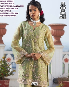 Kurta/Kurti Largo para Mujer, Diseño Tradicional Bhandhani Rosh, Protección Solar y Secado Rápido, Ideal para Fiestas, Color Rosa Desierto - Product Image 2