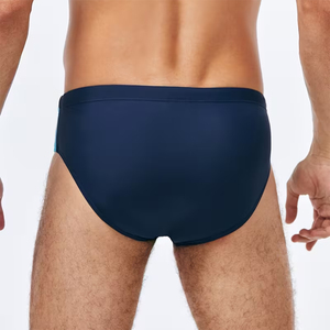 Short de bain pour homme de haute qualité, bleu marine, séchage rapide, tissu 100% polyester, taille élastique, sous-vêtements de bain pour adulte - Product Image 2