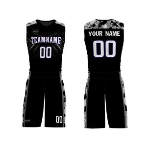Wholesale Custom High Quality Men's Basketball uniforms Latest Embroidery Design Breathable Plus Size Youth Basketball Uniform - Product Image 1