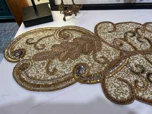 Embroidered Floral <b>Table</b> <b>Runner</b> Vintage Bohemian Home Decor - Product Image 4