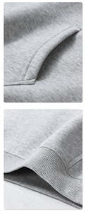 Service OEM, vente en gros de sweats à capuche légers en coton uni pour hommes, taille grande, été - Product Image 5