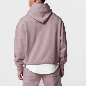 Sweat à capuche oversize personnalisé en molleton épais noir 500 g/m² pour homme, style streetwear, unisexe - Product Image 6