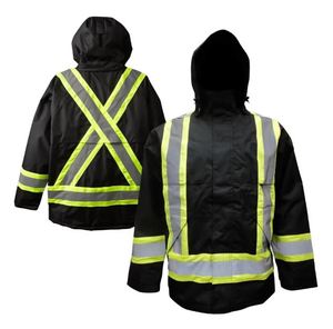 T-shirt de travail réfléchissant à manches courtes en polyester Rip-Stop haute visibilité unisexe à séchage rapide pour la construction avec logo personnalisé - Product Image 6