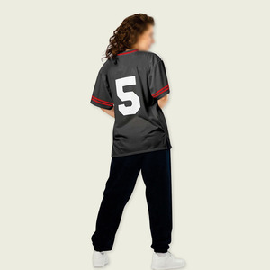 <b>Classy</b> Wholesale Oversized Unisex Streetwear American Football Jersey 100% Polyester <b>Top</b> Custom Number OEM Manufacturer - Product Image 4