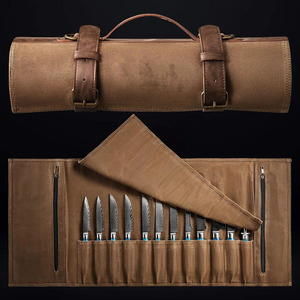 Luxury leather <b>tool</b> <b>roll</b> organizer OEM manufacturer custom design wholesale bulk supplier premium portable storage export - Product Image 1