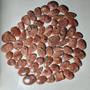Lot en gros de cabochons de pierre de soleil orange naturelle de haute qualité, formes variées, polis, certifiés par un tiers, 20-45mm - Product Image 5