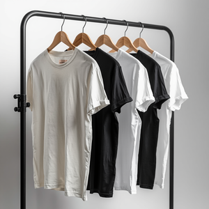 T-shirts en coton 220 GSM, poids lourd, qualité supérieure, manches courtes, vierges, pour impression avec personnalisation OEM ODM - Product Image 5