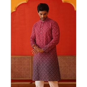 Kurta informal de algodón de corte regular para hombre - Product Image 3