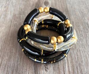 Bracelet jonc en résine fait main de luxe, bijou tendance et élégant, accessoire décoratif pour poignet, pour femmes et jeunes filles, cadeau MN Exports - Product Image 1