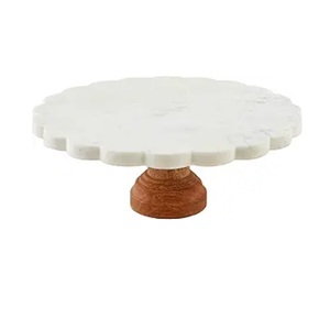 Base redonda para pastel de mármol negro, estilo vintage, decorativa para bodas, fiestas de cumpleaños, mesas de comedor y eventos. - Product Image 5
