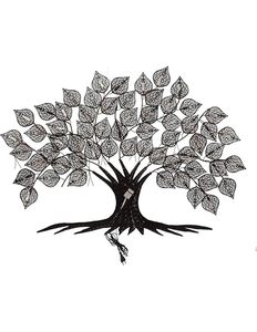 Metal <b>Tree</b> Wall Art with <b>LED</b> <b>Lights</b> Modern Decorative Wall Hanging for Living Room Bedroom Hallway Home Decor - Product Image 1