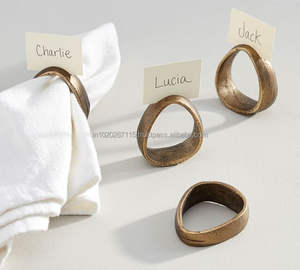 Servilletero de metal con acabado pulido decorativo para la configuración de la cena del evento de aniversario con un diseño festivo elegante y lujoso - Product Image 1