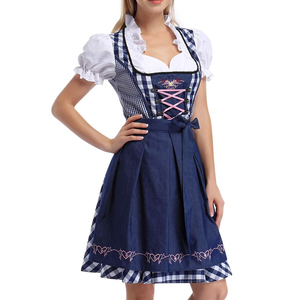 Mejor fabricante de vestidos bávaros Dirndl para mujer, nuevo diseño, precio bajo, buena calidad, vestido Dirndl alemán para damas - Product Image 5