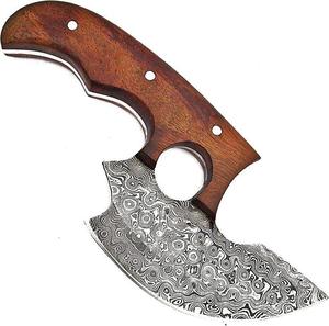 Couteau de chasse Bowie de haute qualité en acier inoxydable Stigma, manche en bois, étui en cuir, lame à pointe fixe, couteau d'extérieur - Product Image 1