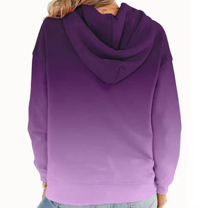 Nueva Sudadera con Capucha Elegante, Estilo Casual Urbano, Hombros Caídos, Transpirable, Ecológica, Tejida, para Mujer - Product Image 2