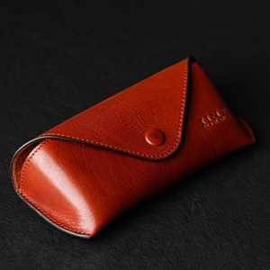 Genuine Leather Glasses Case Luxury Handmade Cowhide Pouch Soft <b>Slim</b> Travel Sunglasses Cover Spectacles Bag LGC-0032 - Product Image 5