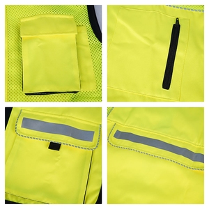 Chaleco de Seguridad Premium para Hombre, Chaleco Reflectante de Alta Visibilidad Personalizado, Ropa de Trabajo Ligera de Malla, Chaleco de Construcción para Exteriores con Cremallera - Product Image 5