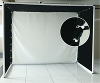 Structure de simulateur de golf personnalisée avec filet de frappe, tente de simulateur de golf, enclos de simulateur de golf intérieur acoustique triple couche pour entraînement