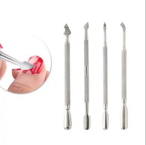 Empujador de Cutículas de Doble Punta de Acero Inoxidable de Alta Calidad, Superficie Angulada, Herramienta de Manicura para el Cuidado de las Uñas, Eliminación Eficaz, Belleza - Product Image 4