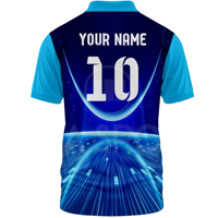 Maillot de cricket personnalisé pour homme, respirant, séchage rapide, uniforme d'équipe par sublimation, vêtements de sport 100 % polyester, imprimé court