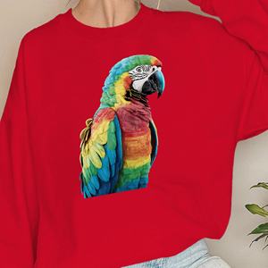 Plumas coloridas loro sudaderas de mujer - Product Image 2