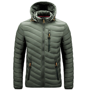 Hooded Mens Summer Long Thin Puffer <b>Jacket</b> Lightweight <b>Duck</b> <b>Down</b> Breathable Polyester Casual Zipper High Quality Promotion Offer - Product Image 3