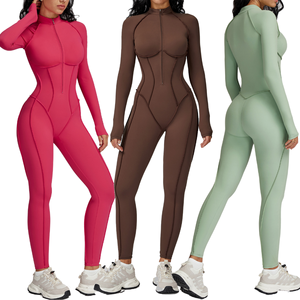 Conjunto de Yoga para mujer, ropa de gimnasio para entrenamiento, conjunto de Yoga transpirable para mujer, conjuntos de Yoga de nailon para adultos - Product Image 6