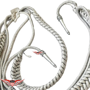Cordón de hombro para uniforme de desfile alemán, accesorio de uniforme de alta tenacidad con punta metálica plateada - Product Image 3